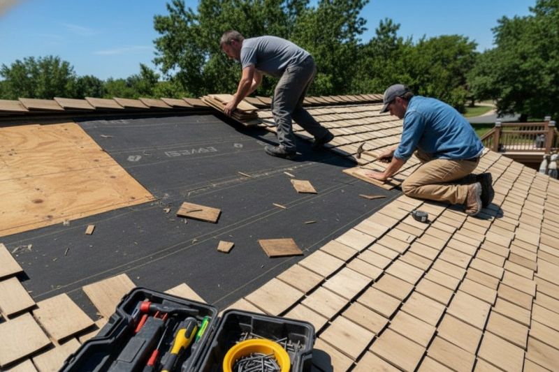 Hip Roof Shingle Repair